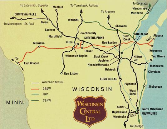 Wisconsin Central Partial System Map